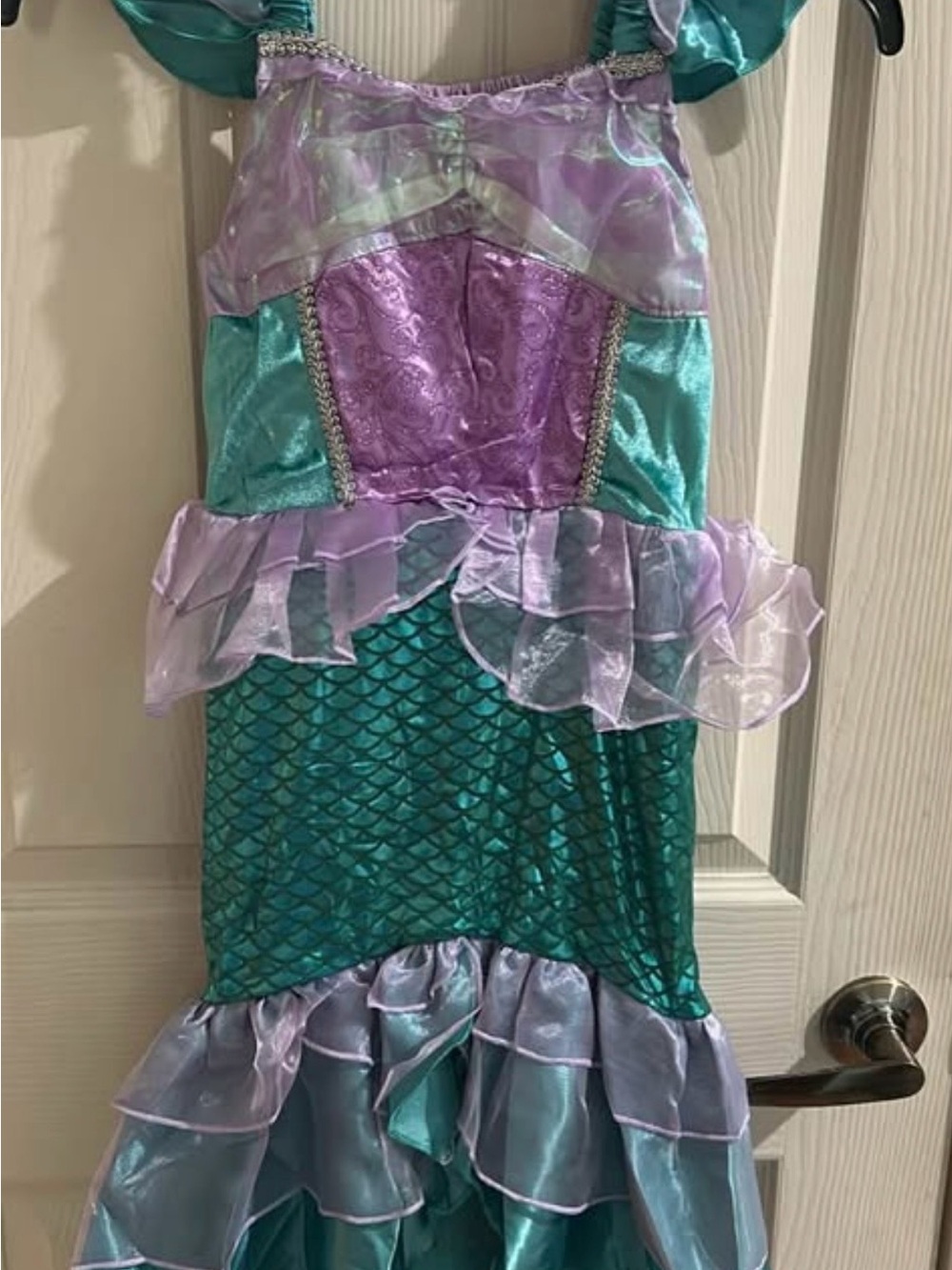 Kids Mermaid Costume Dress in Teal and Lavender - Brand Unknown